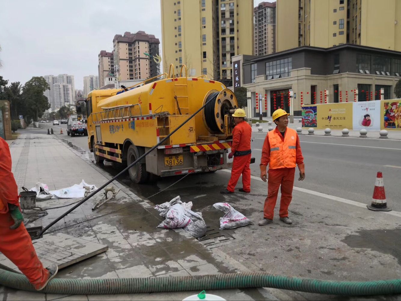 中沙排污管道清淤-管道清洗